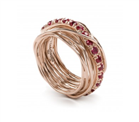Anello Rubinia Donna Prezioso Collection Filo Della Vita in Oro rosa Rubino 0.99 Ct AN113RRB-19 - AN113RRB-16